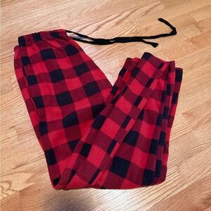 Red and Black Plaid Pajama Pants